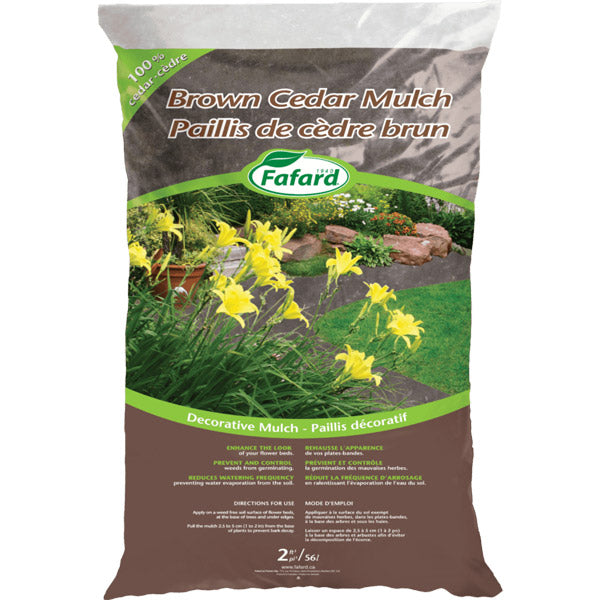 Paillis de cèdre brun 3 pi³