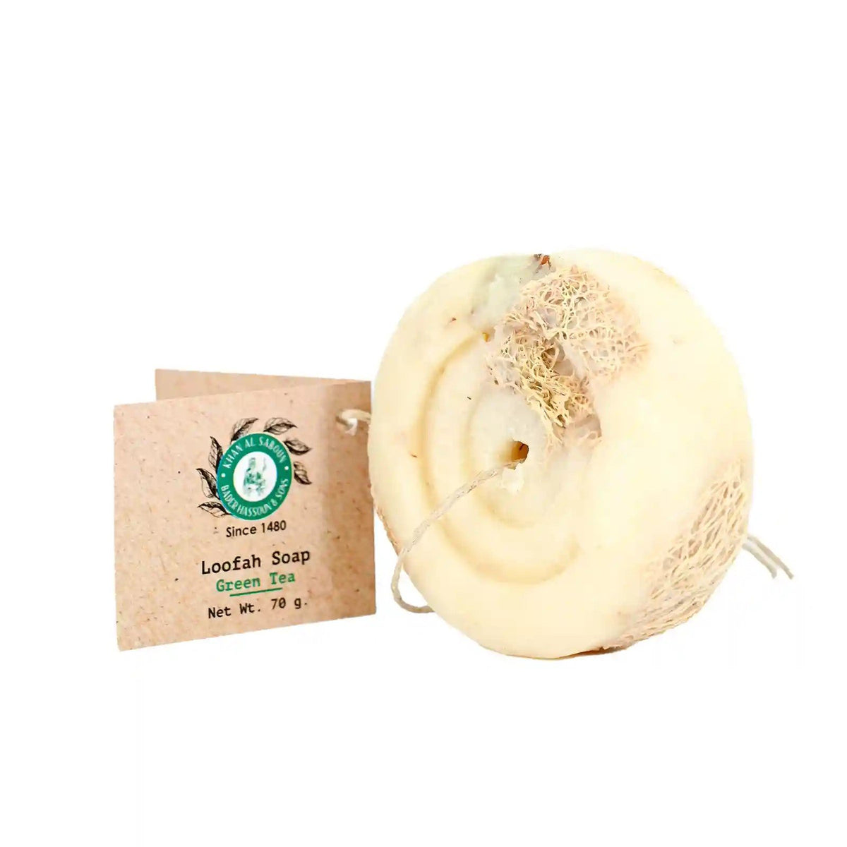 Savon à base de plantes avec loofah