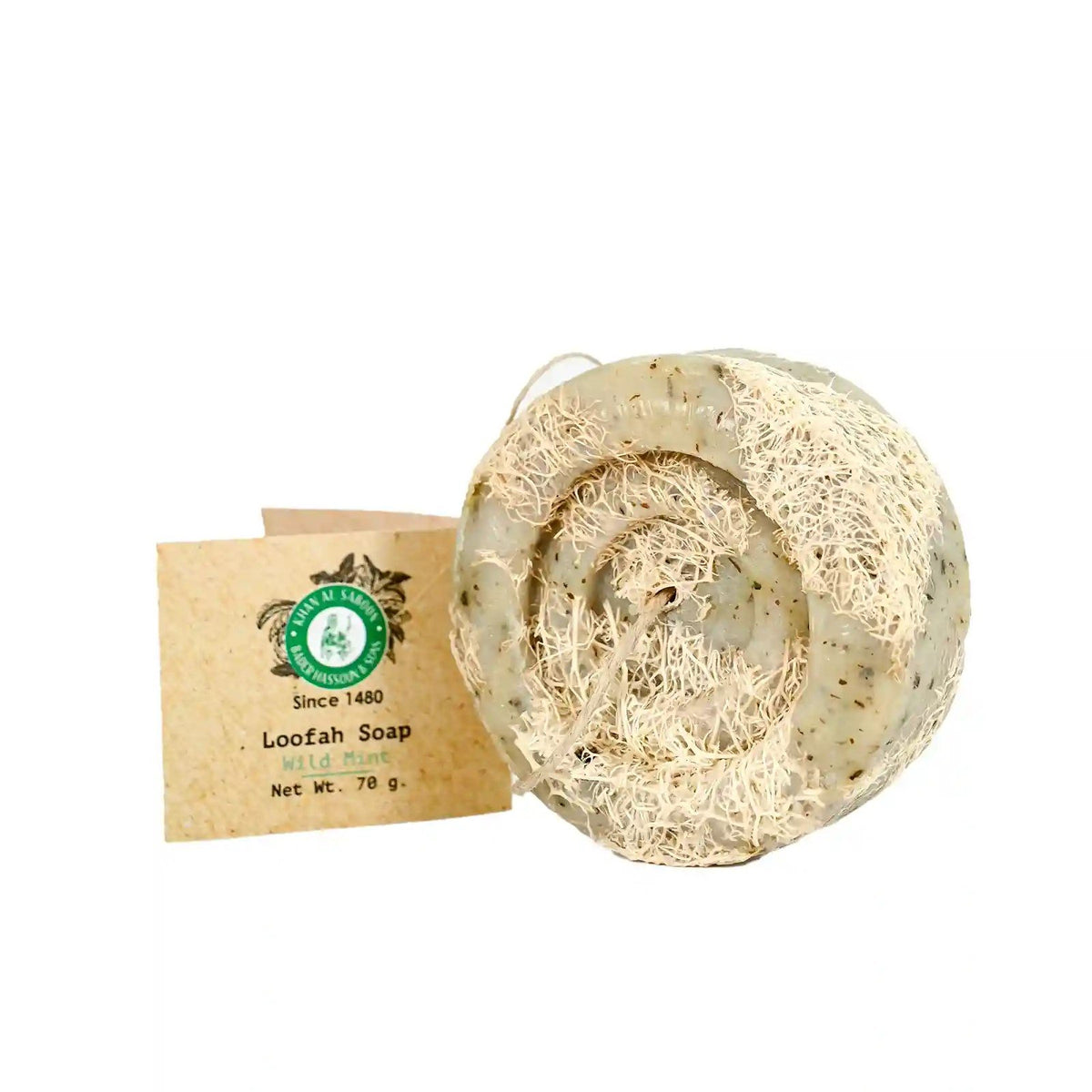 Savon à base de plantes avec loofah