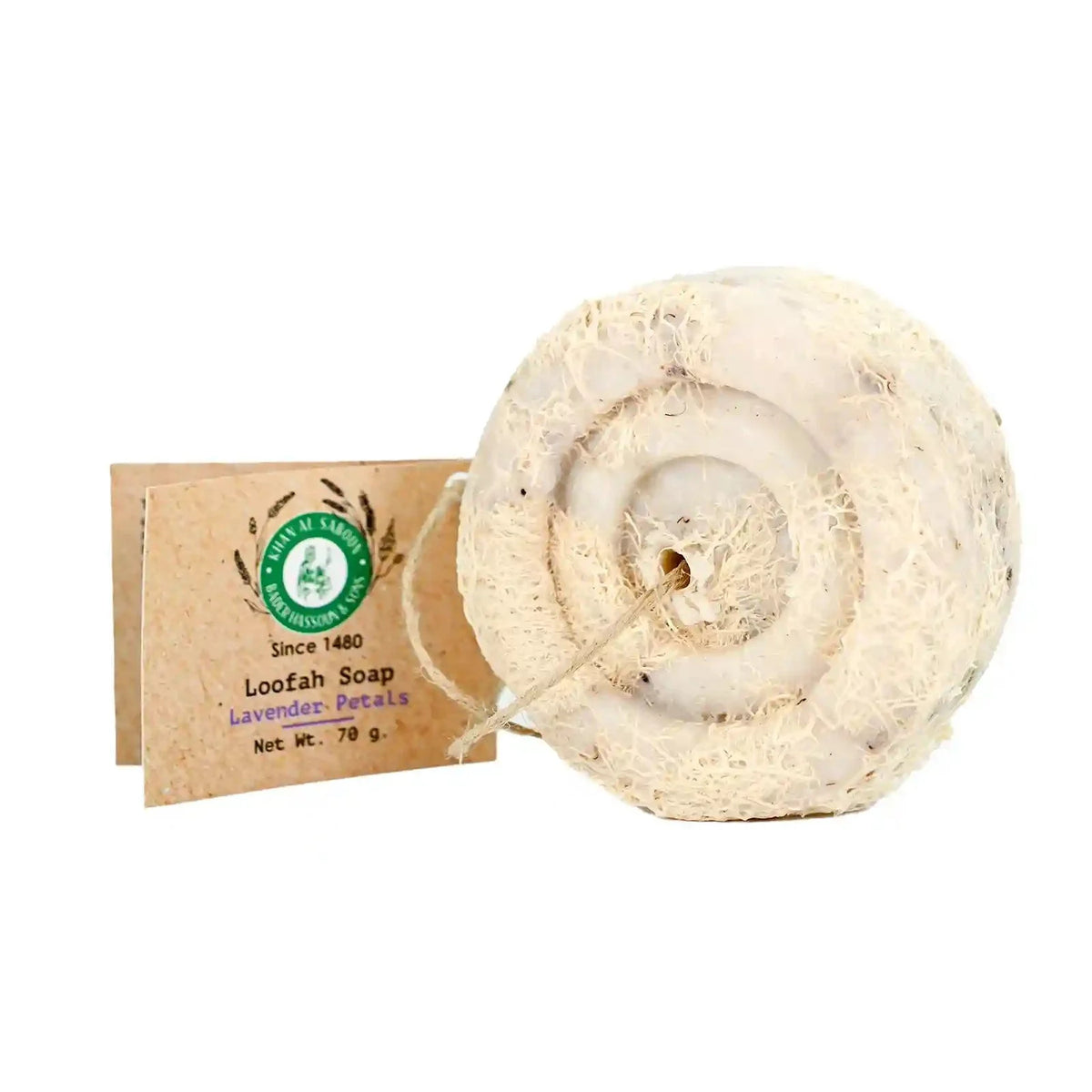 Savon à base de plantes avec loofah